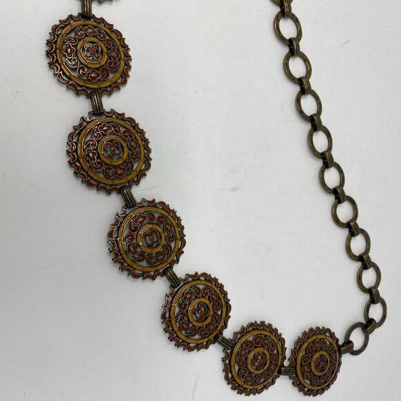 NEW chicos medallion concho chain link belt main image 6
